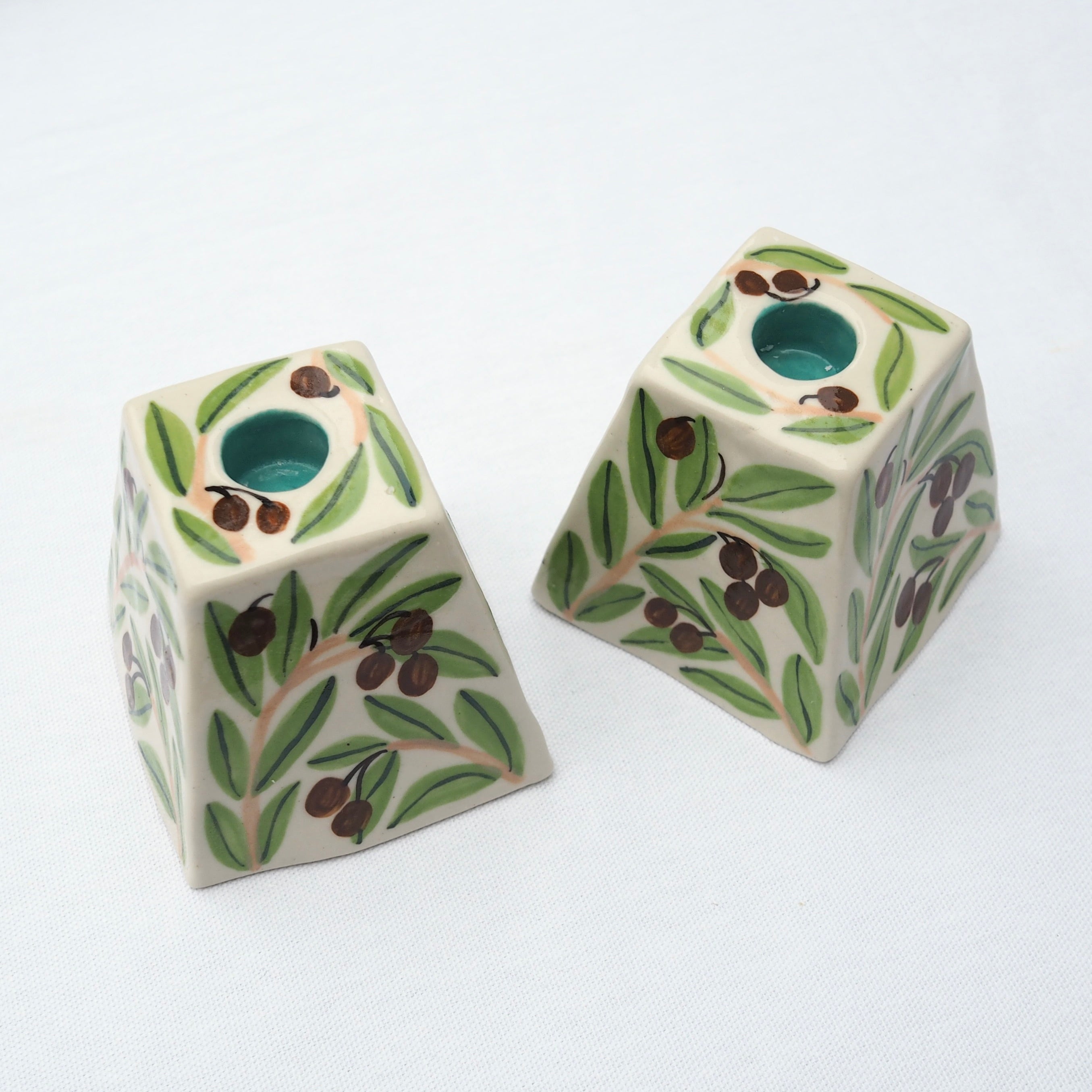 Togertherness Design x Northside Challah - Olive Branch Candle Holders (Set of 2)