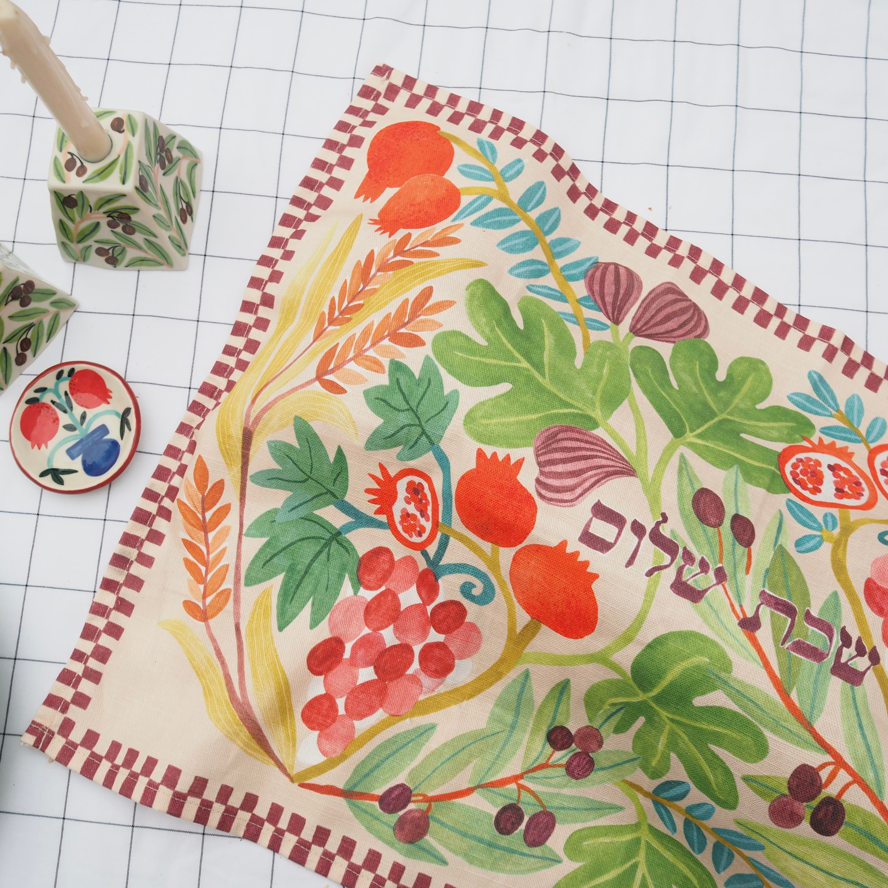 Togertherness Design x Northside Challah - Seven Species Challah Cover