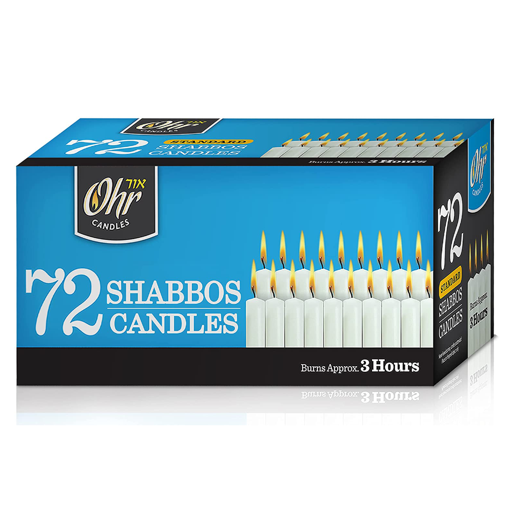 Menora - Shabbat Candles (Set of 72)